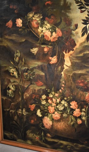 Tableaux et dessins Tableaux XVIIIe siècle - Grande Nature Morte de fleurs - Gaspare Lopez (1667-1732)